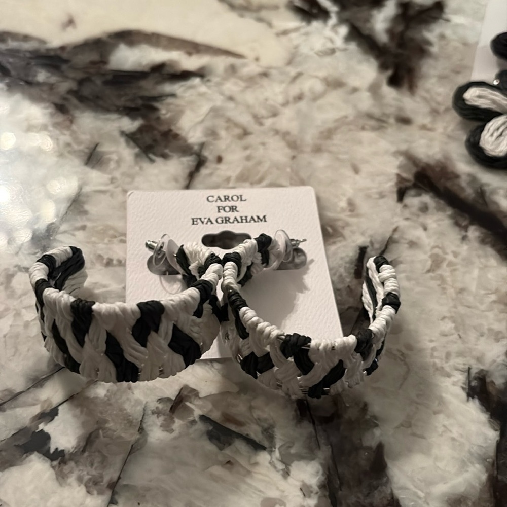 Carol for Eva Graham‎ woven hoops. NWT. Retail 40